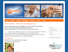 Tablet Screenshot of pedicuremarianne.nl